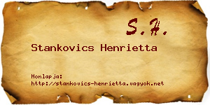 Stankovics Henrietta névjegykártya